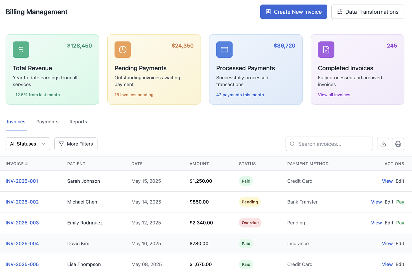 Billing and Payments System